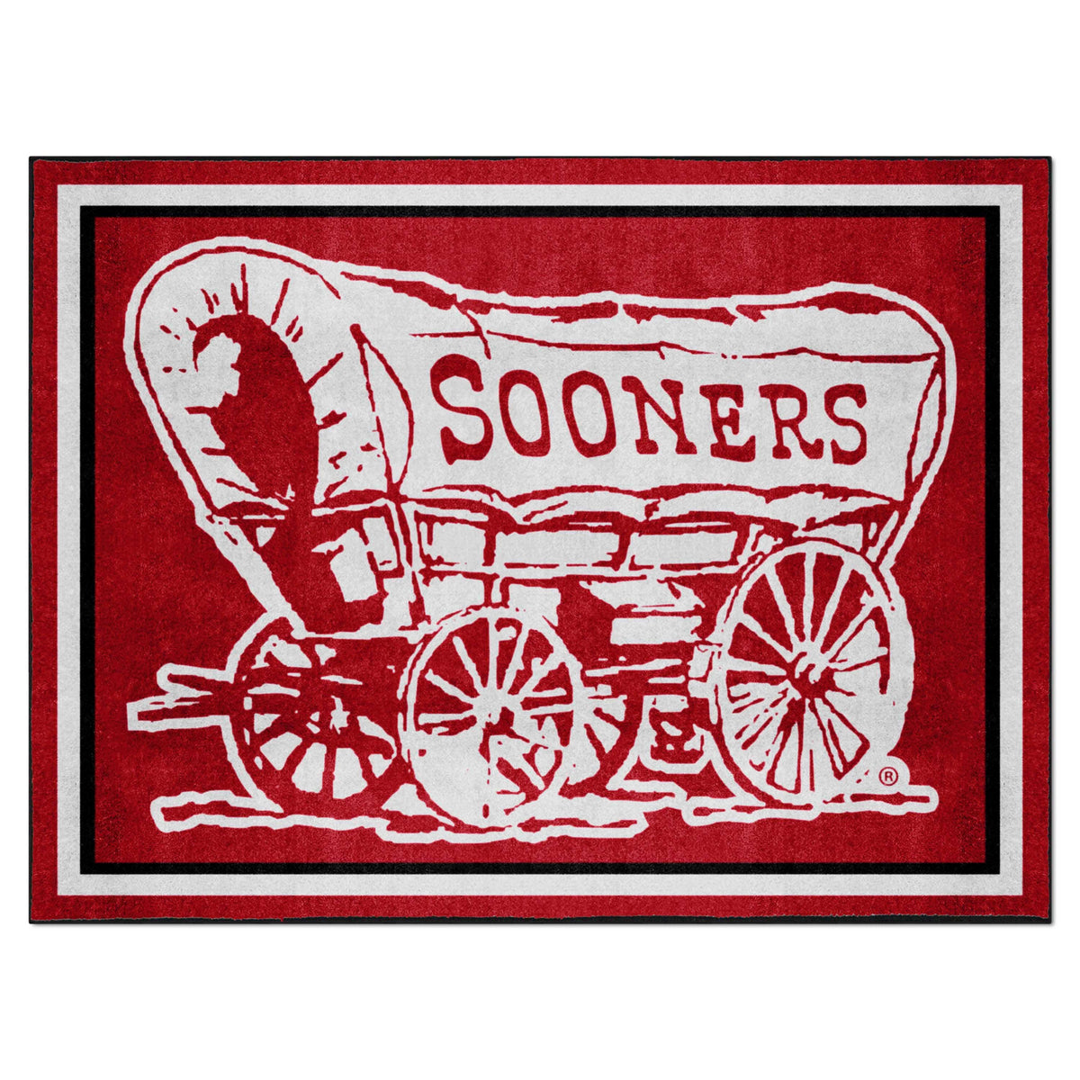 Oklahoma Sooners 8ft. x 10 ft. Plush Area Rug - Oklahoma