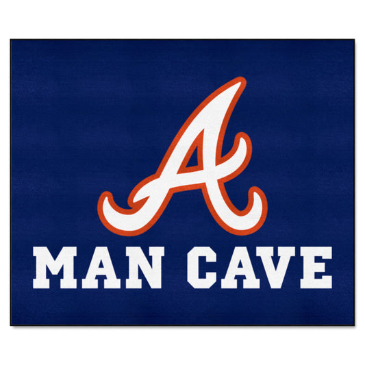 Atlanta Braves Man Cave Tailgater Rug - 5ft. x 6ft. - Atlanta Braves