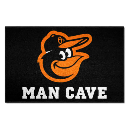 Baltimore Orioles Man Cave Starter Mat Accent Rug - 19in. x 30in. - Baltimore Orioles