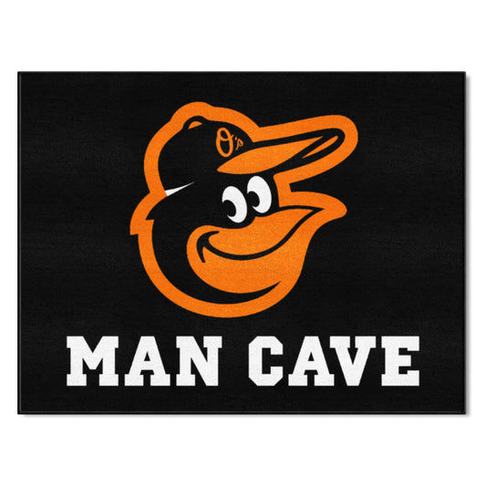 Baltimore Orioles Man Cave All-Star Rug - 34 in. x 42.5 in. - Baltimore Orioles