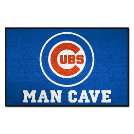 Chicago Cubs Man Cave Starter Mat Accent Rug - 19in. x 30in. - Chicago Cubs