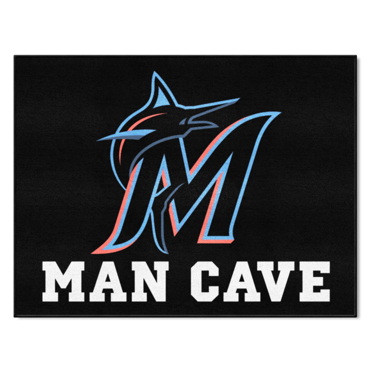 Miami Marlins Man Cave All-Star Rug - 34 in. x 42.5 in.