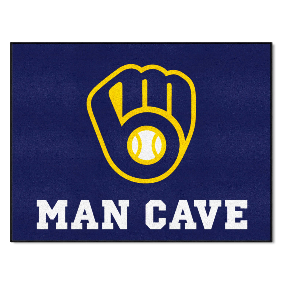 Milwaukee Brewers Man Cave All-Star Rug - 34 in. x 42.5 in.