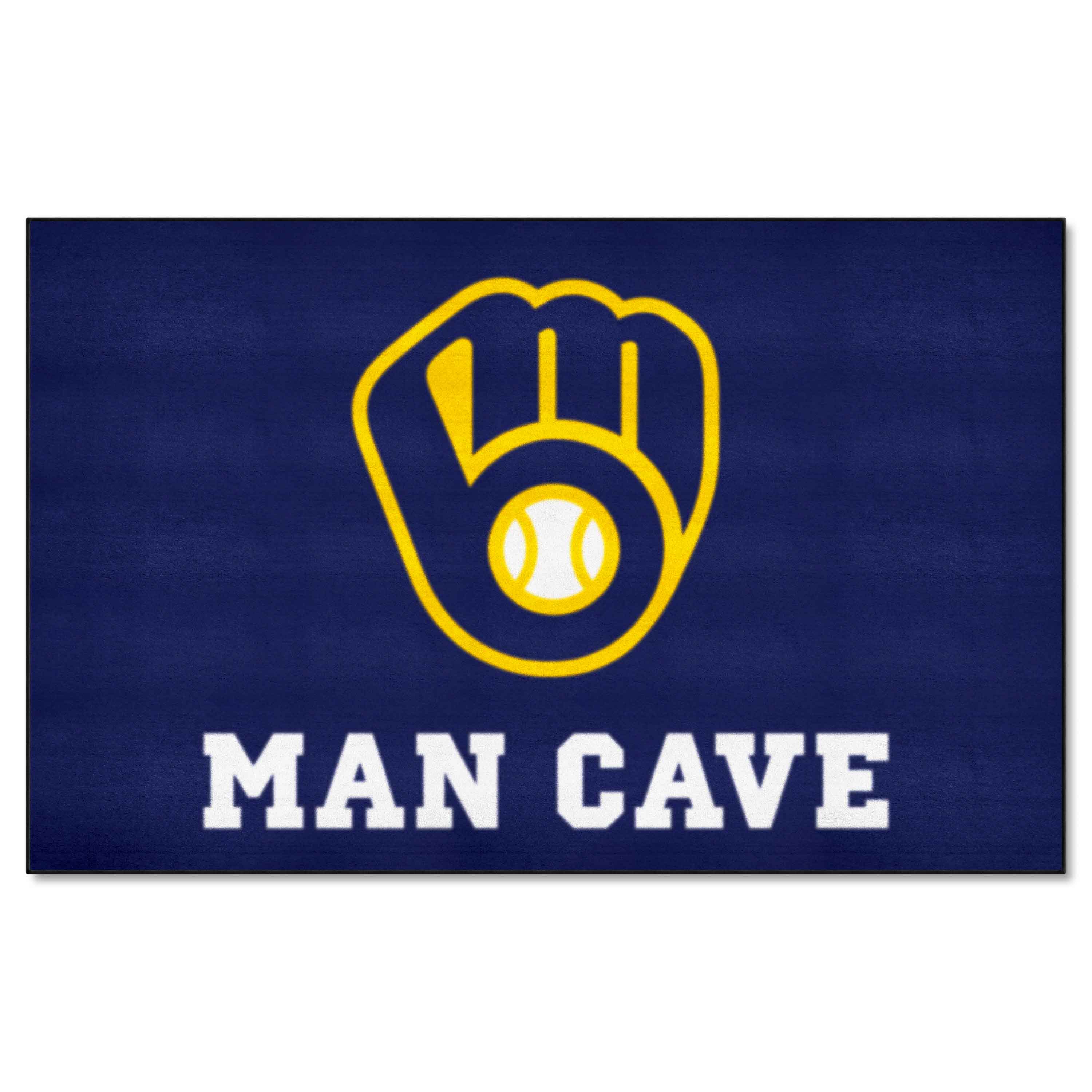 Milwaukee Brewers Man Cave Ulti-Mat Rug - 5ft. x 8ft.