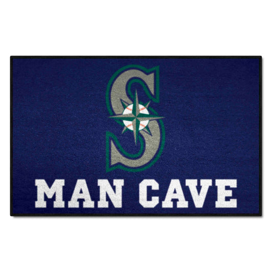 Seattle Mariners Man Cave Starter Mat Accent Rug - 19in. x 30in. - Seattle Mariners