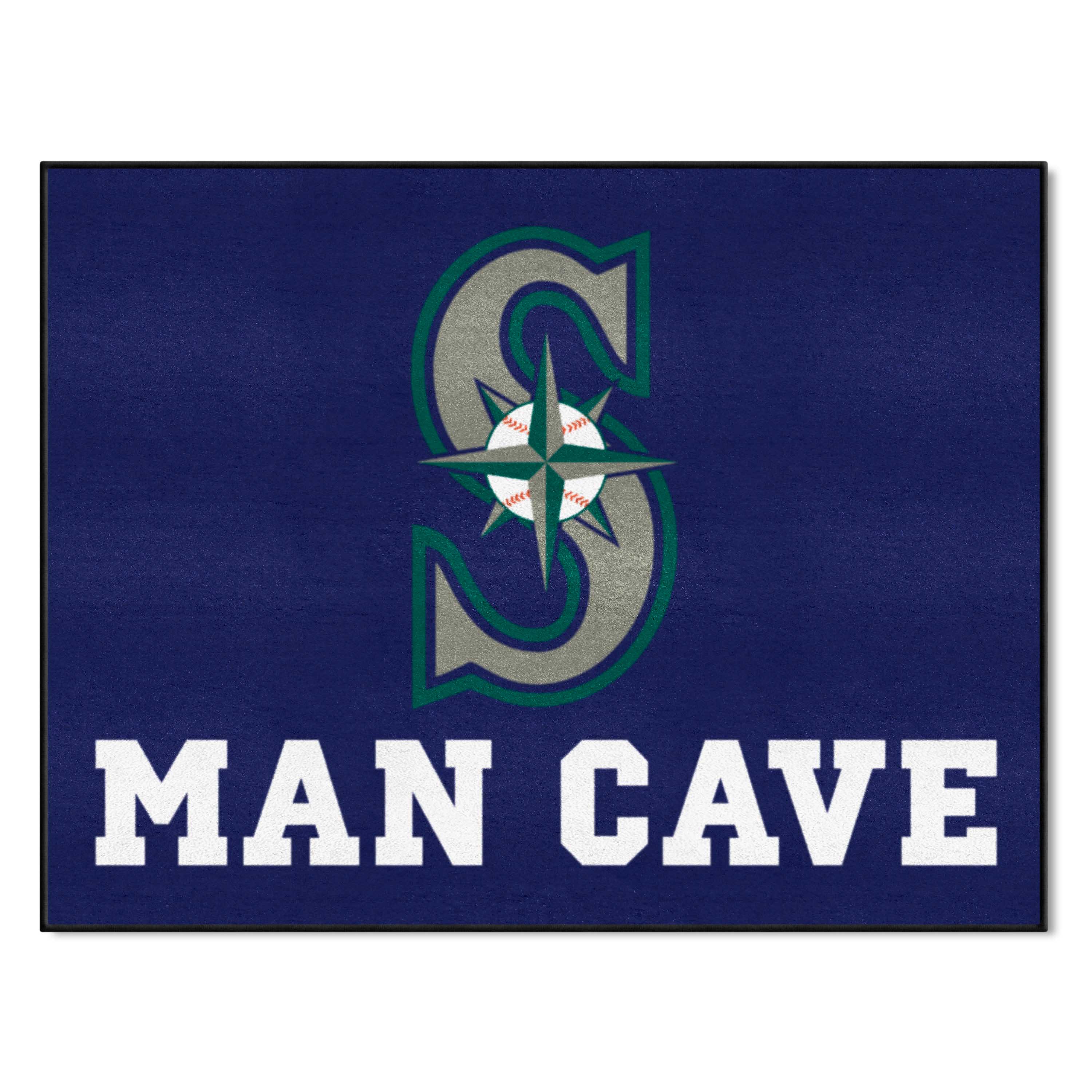 Seattle Mariners Man Cave All-Star Rug - 34 in. x 42.5 in.