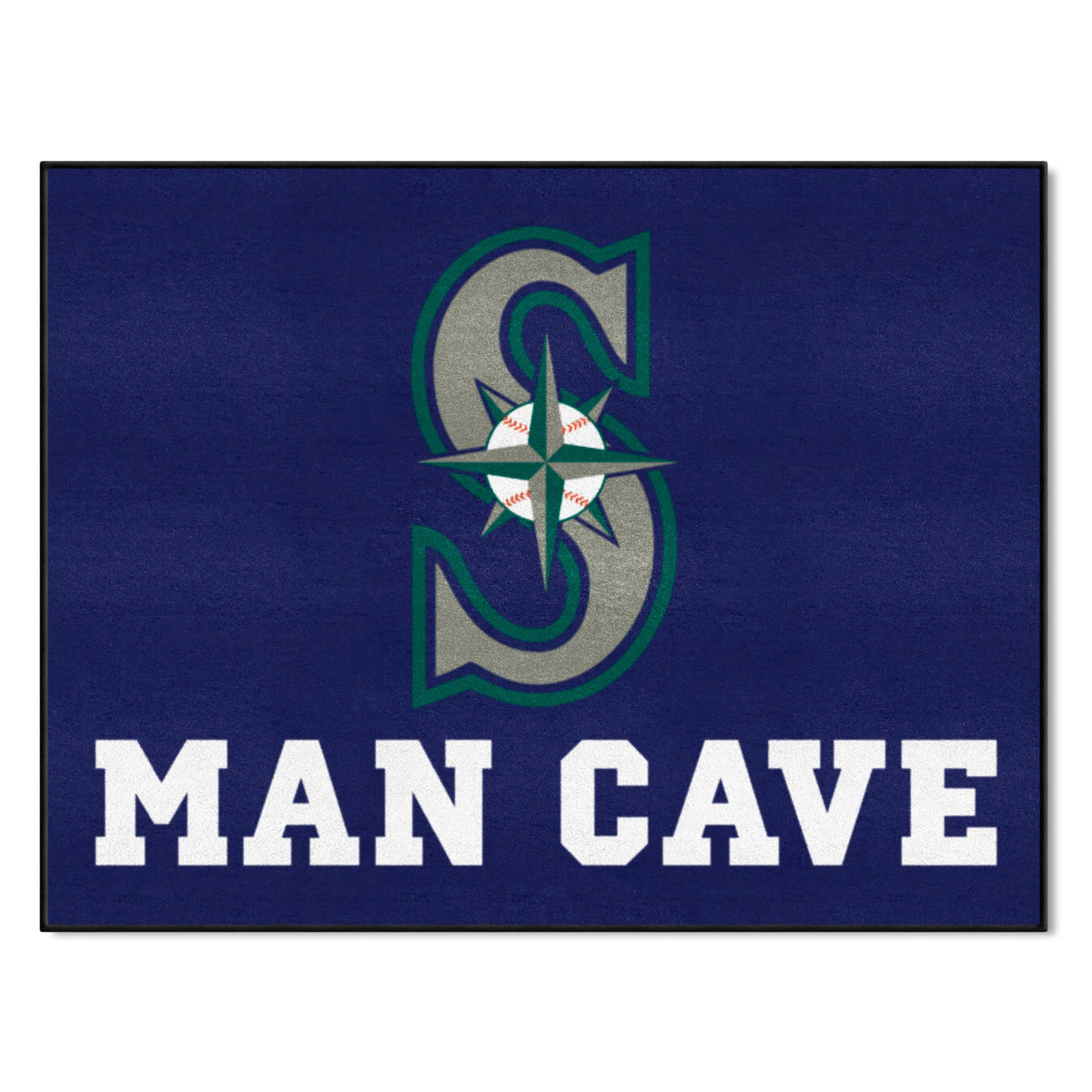 Seattle Mariners Man Cave All-Star Rug - 34 in. x 42.5 in.