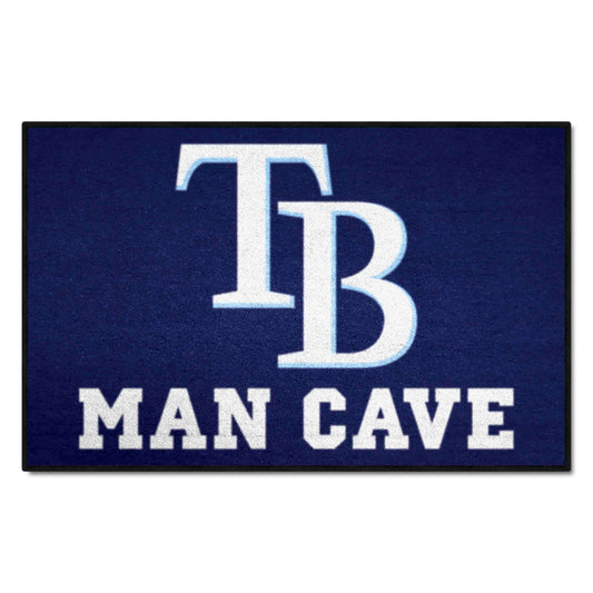 Tampa Bay Rays Man Cave Starter Mat Accent Rug - 19in. x 30in.