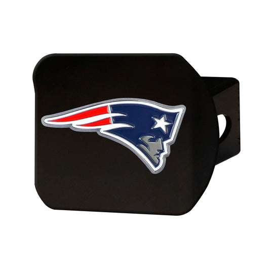 New England Patriots Black Metal Hitch Cover - 3D Color Emblem