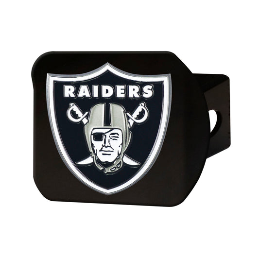 Las Vegas Raiders Black Metal Hitch Cover - 3D Color Emblem