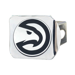 Atlanta Hawks Chrome Metal Hitch Cover with Chrome Metal 3D Emblem - Atlanta Hawks