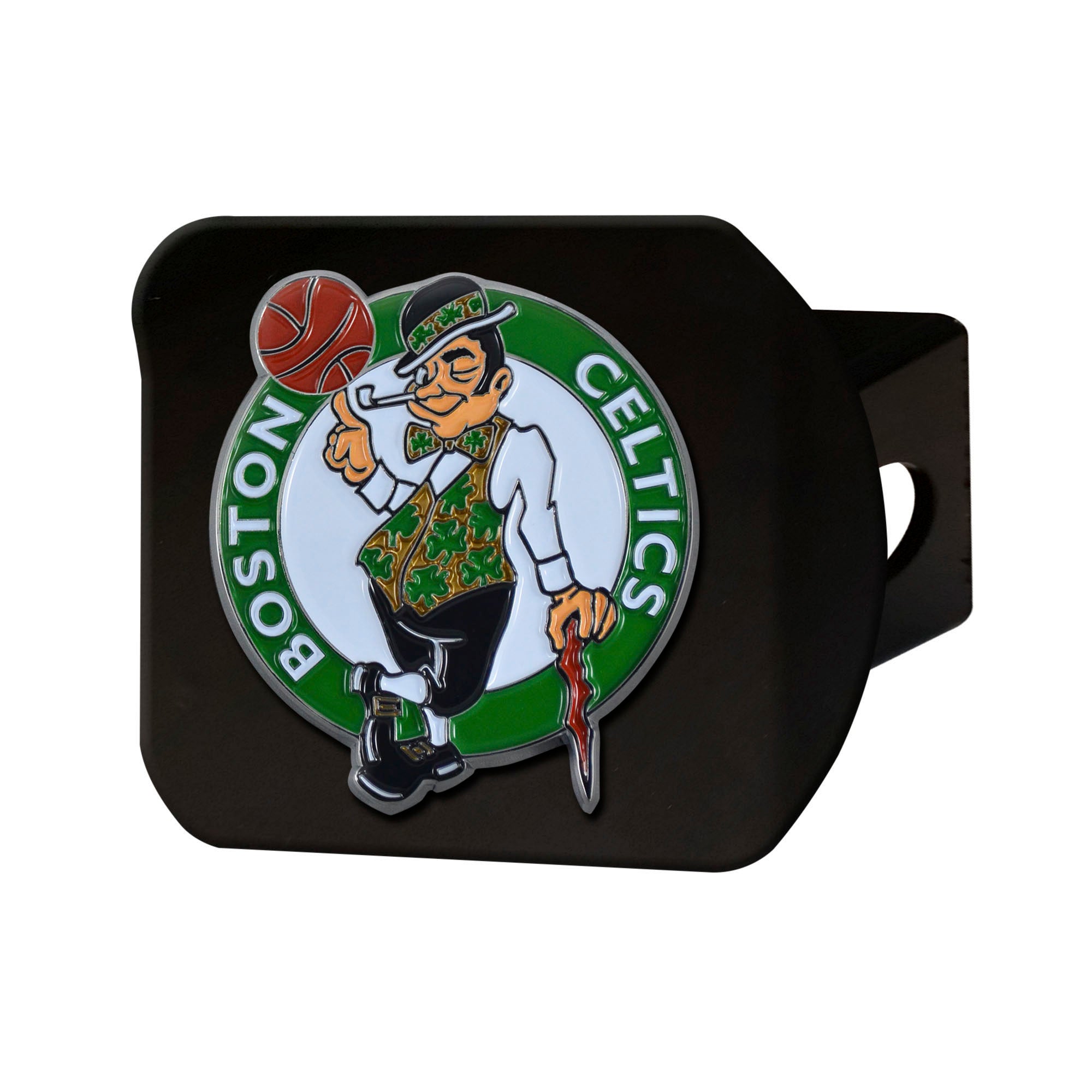 Boston Celtics Black Metal Hitch Cover - 3D Color Emblem