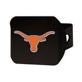 Texas Longhorns Black Metal Hitch Cover - 3D Color Emblem