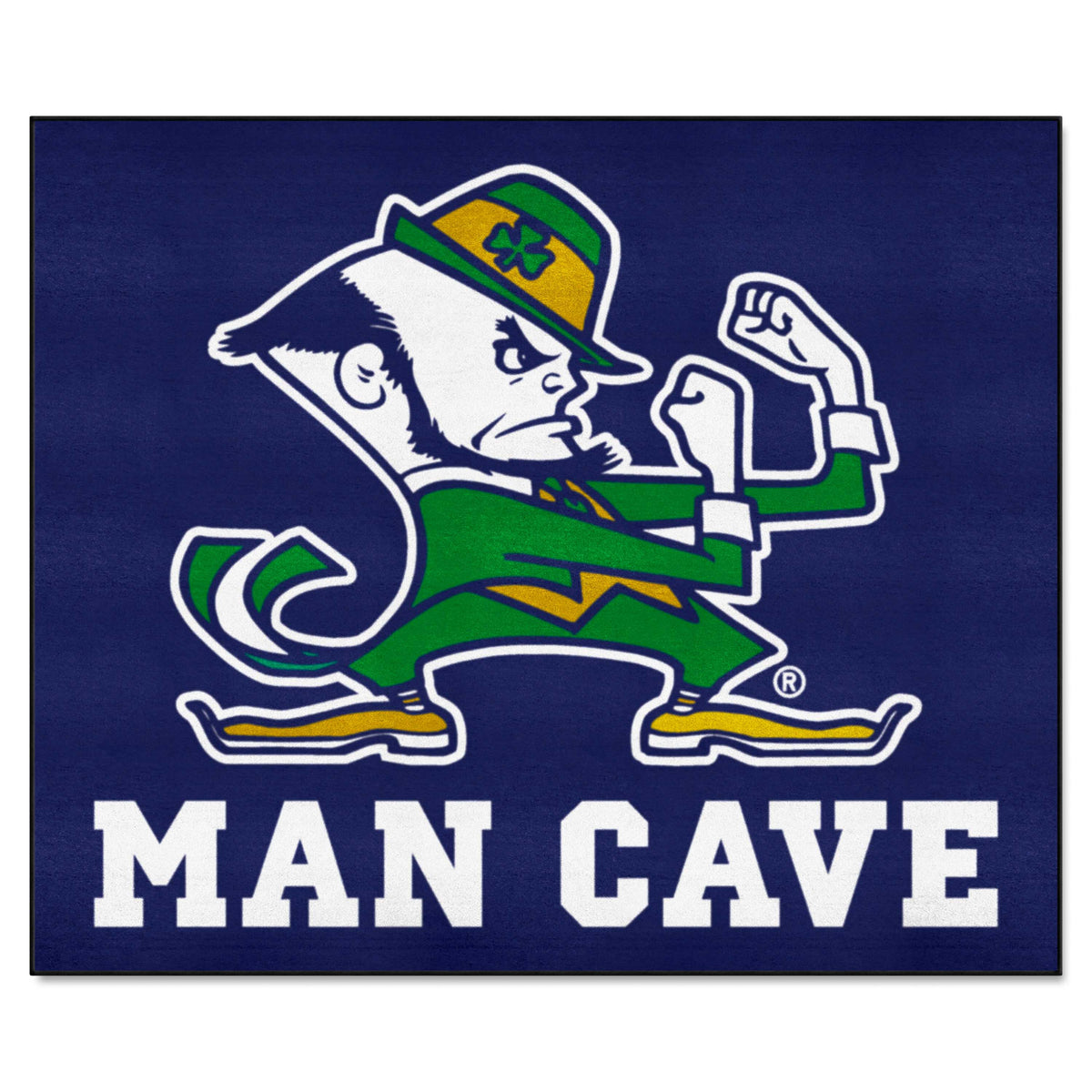 Notre Dame Fighting Irish Man Cave Tailgater Rug - 5ft. x 6ft., Leprechaun