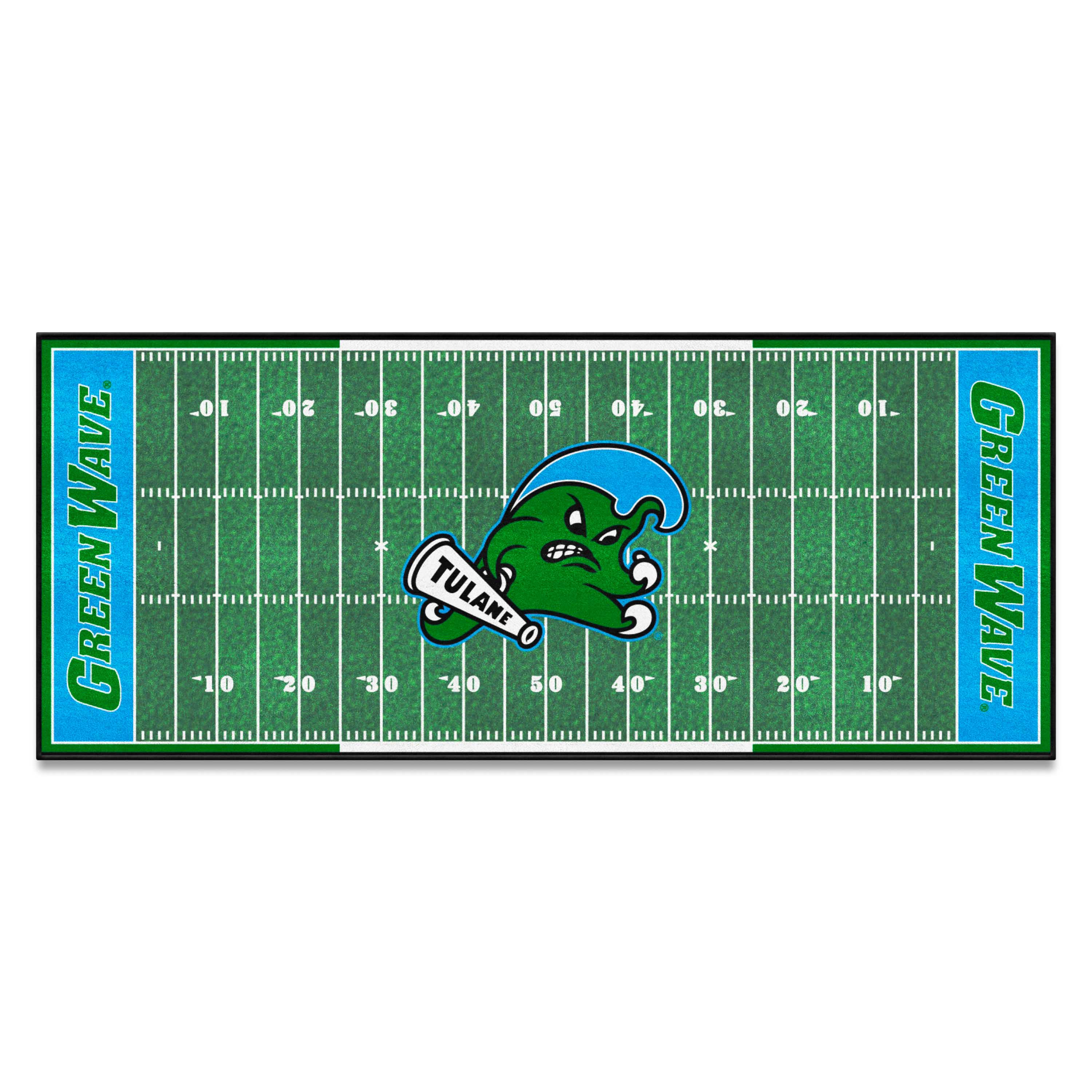 Tulane Green Wave Field Runner Mat - 30in. x 72in.