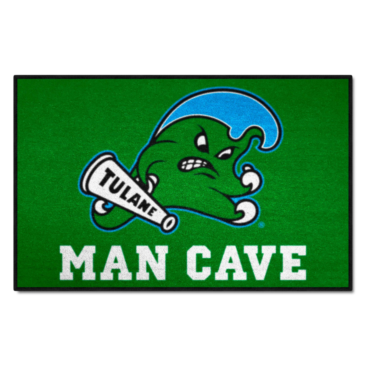 Tulane Green Wave Man Cave Starter Mat Accent Rug - 19in. x 30in.