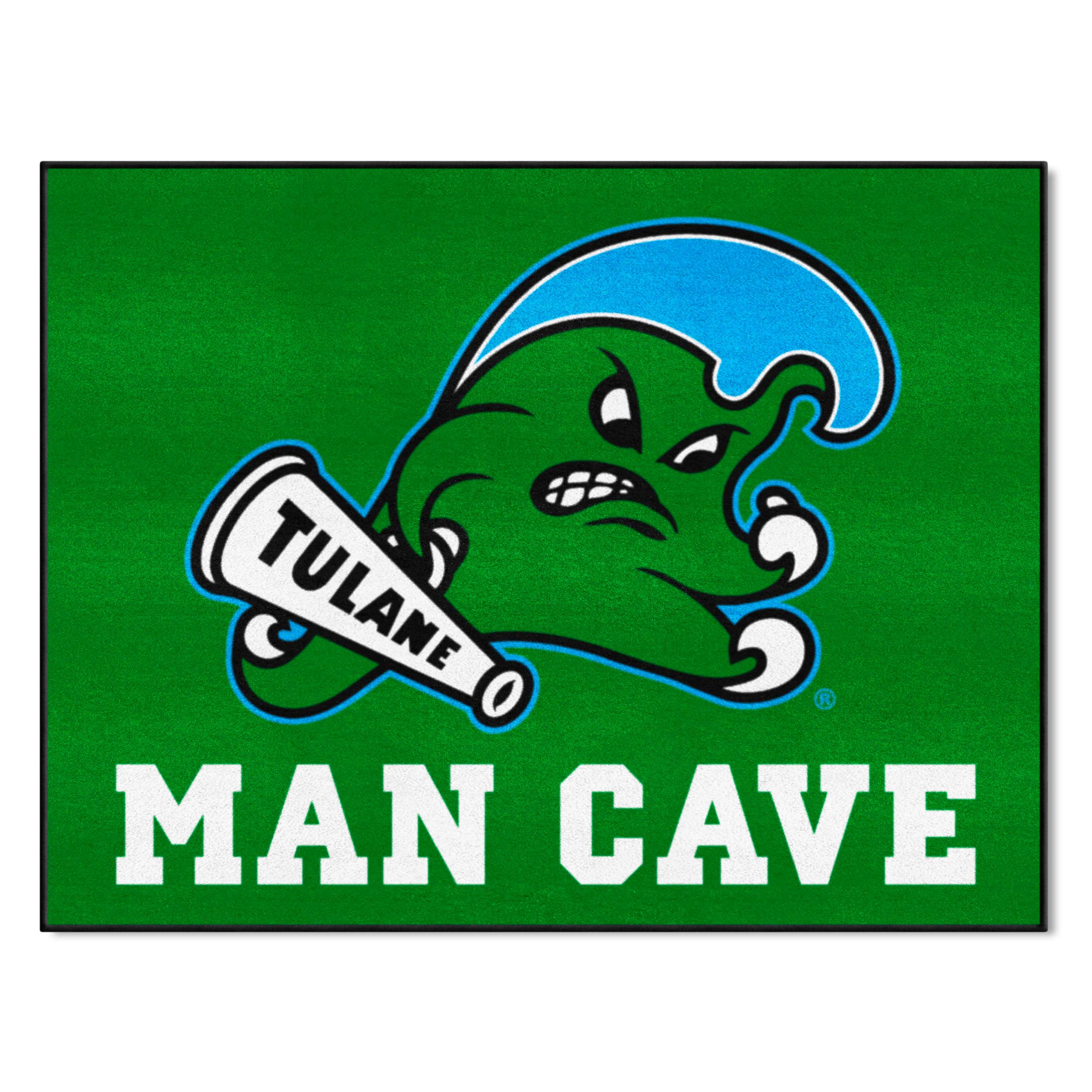 Tulane Green Wave Man Cave All-Star Rug - 34 in. x 42.5 in. - Tulane