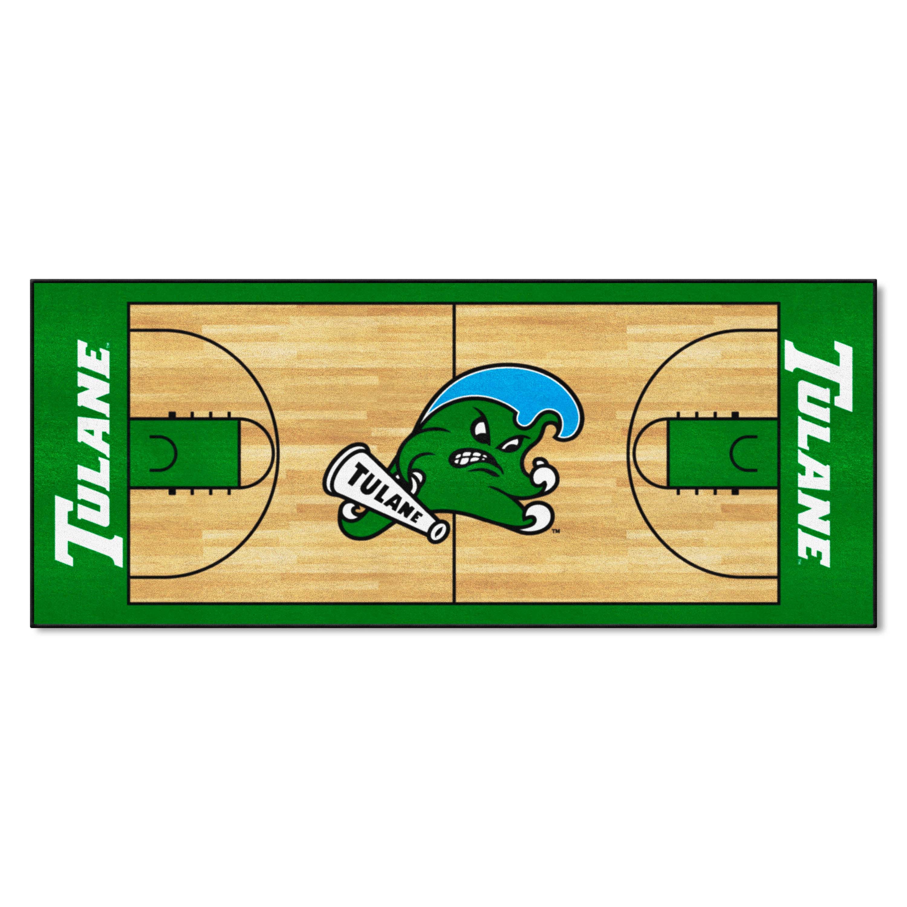 Tulane Green Wave Court Runner Rug - 30in. x 72in.