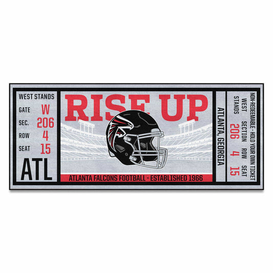 Atlanta Falcons Ticket Runner Rug - 30in. x 72in. - Atlanta Falcons