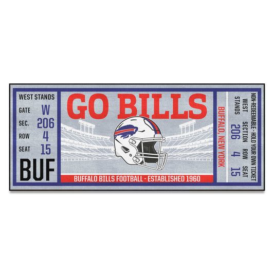 Buffalo Bills Ticket Runner Rug - 30in. x 72in. - Buffalo Bills