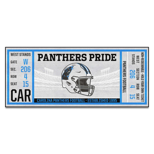 Carolina Panthers Ticket Runner Rug - 30in. x 72in.