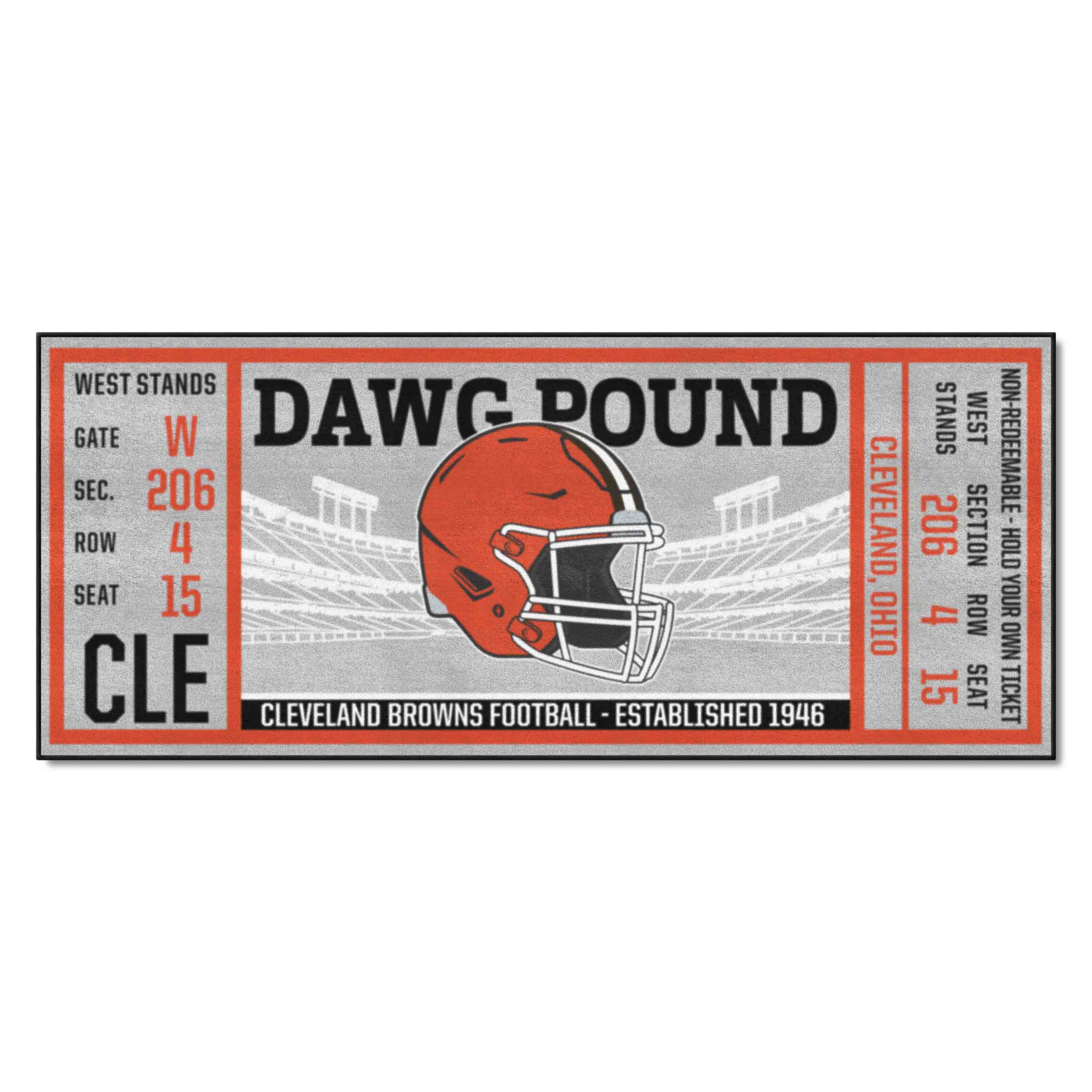 Cleveland Browns Ticket Runner Rug - 30in. x 72in.