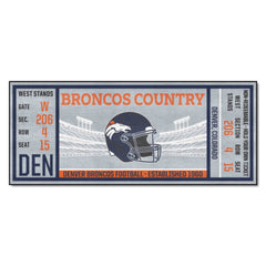 Denver Broncos Ticket Runner Rug - 30in. x 72in.