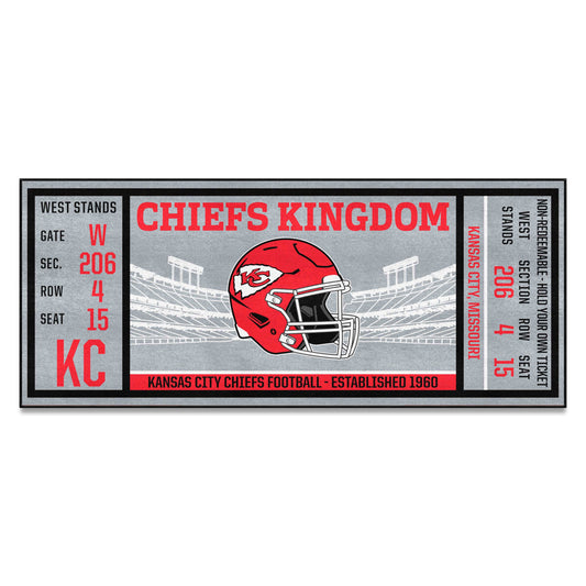 Kansas City Chiefs Ticket Runner Rug - 30in. x 72in.