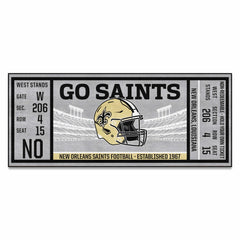 New Orleans Saints Ticket Runner Rug - 30in. x 72in. - New Orleans Saints