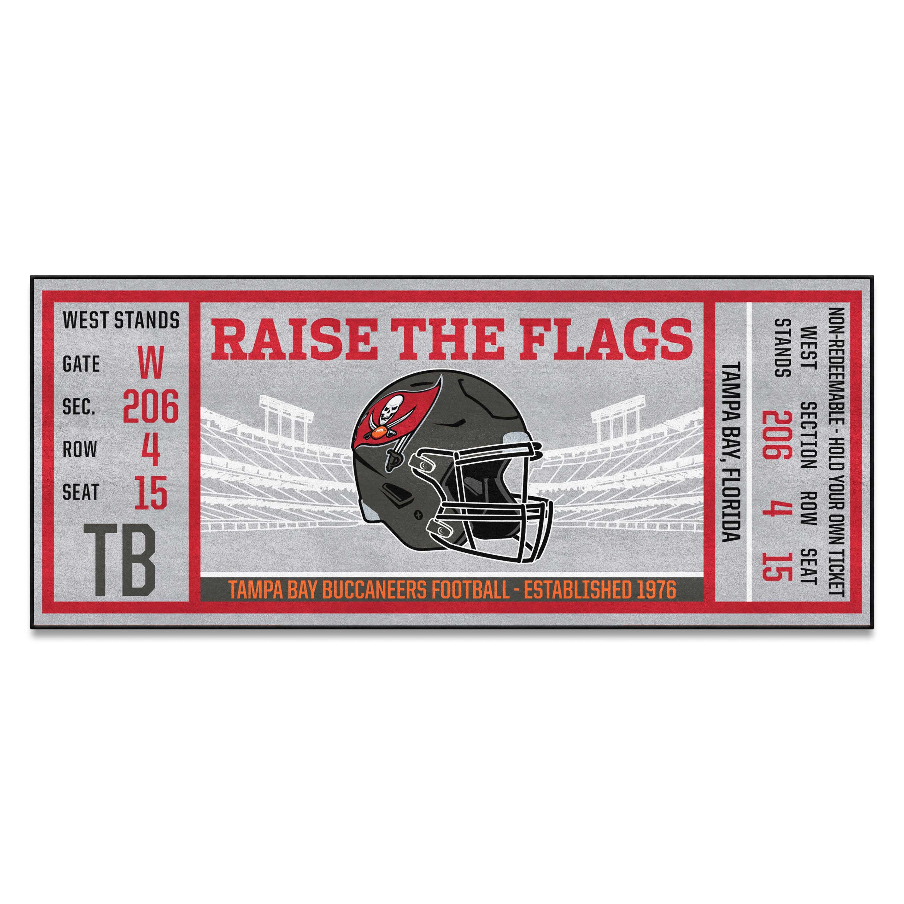 Tampa Bay Buccaneers Ticket Runner Rug - 30in. x 72in.