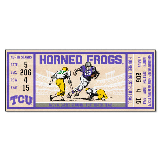 TCU Horned Frogs Ticket Runner Rug - 30in. x 72in.