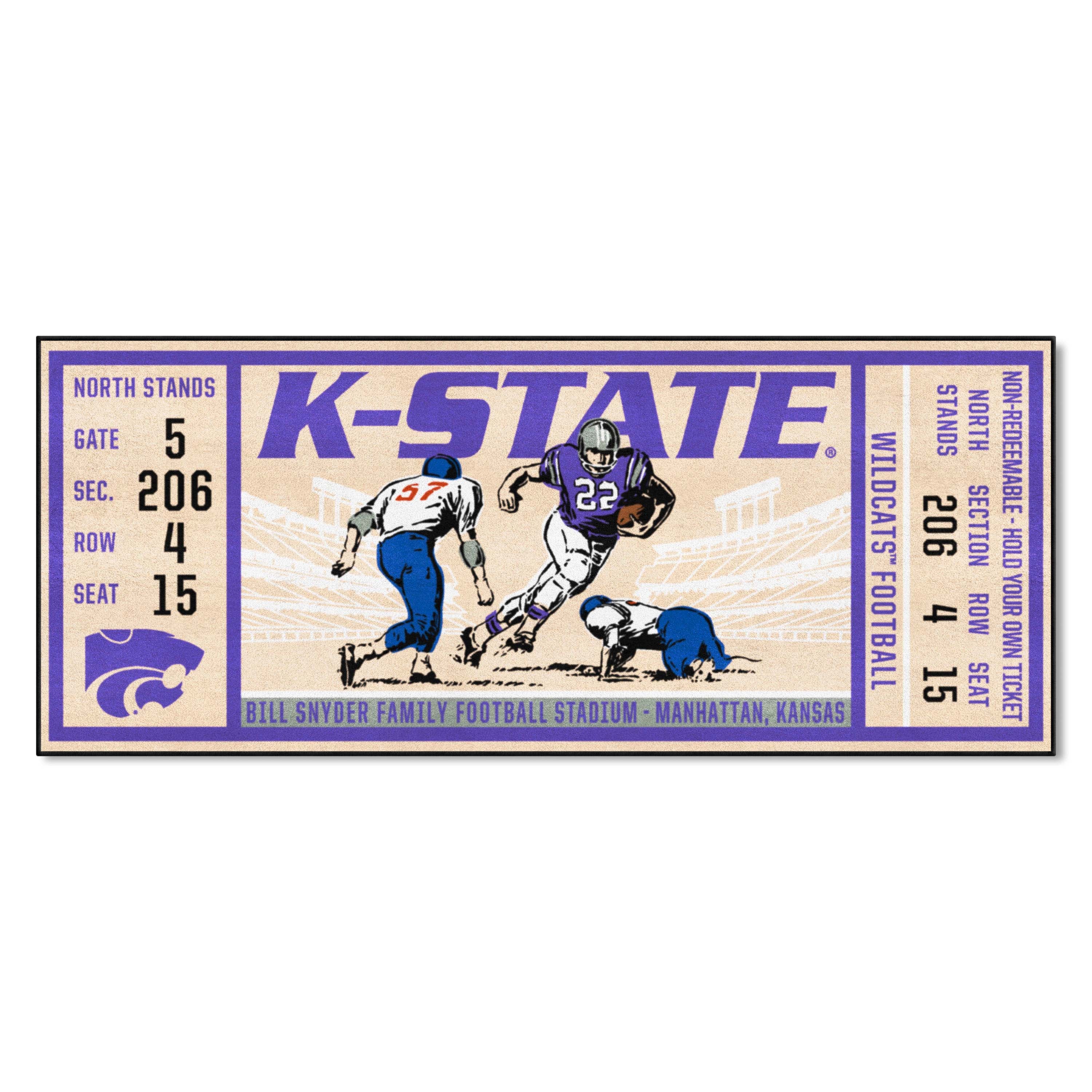 Kansas State Wildcats Ticket Runner Rug - 30in. x 72in.