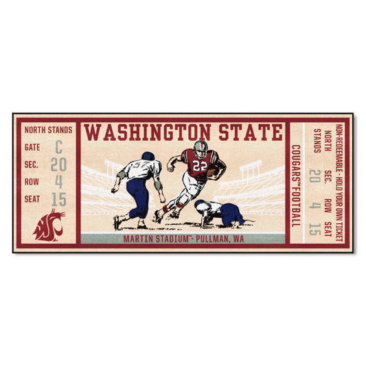 Washington State Cougars Ticket Runner Rug - 30in. x 72in.