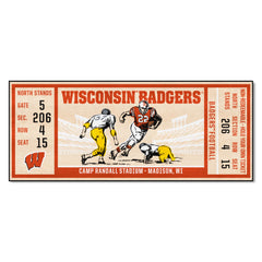 Wisconsin Badgers Ticket Runner Rug - 30in. x 72in.