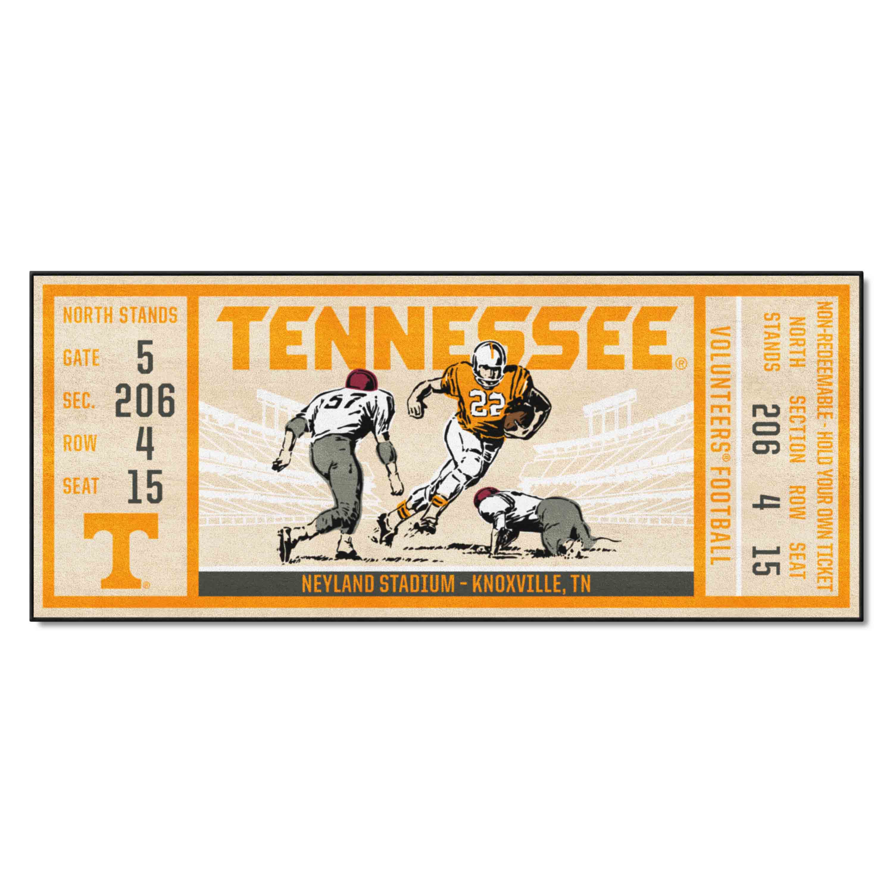 Tennessee Volunteers Ticket Runner Rug - 30in. x 72in.