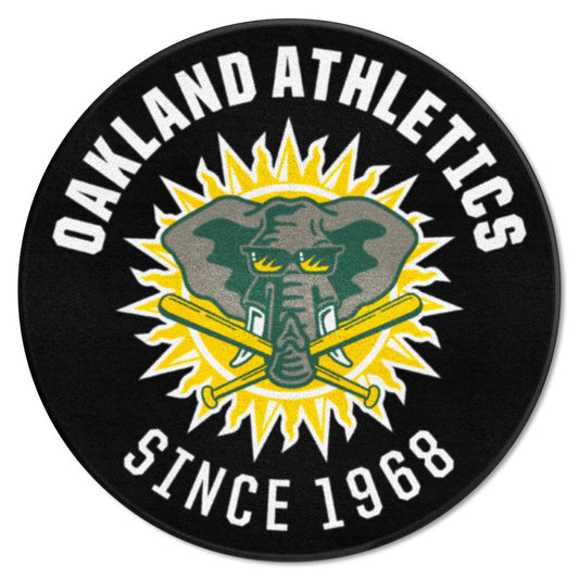 Oakland Athletics Roundel Rug - 27in. Diameter2000 - Oakland Athletics