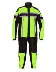 Unik International Mens REVOLUTION GEAR Hi-Viz nylon rainsuit