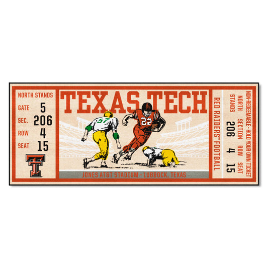 Texas Tech Red Raiders Ticket Runner Rug - 30in. x 72in.