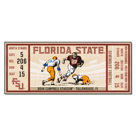 Florida State Seminoles Ticket Runner Rug - 30in. x 72in. - Florida State