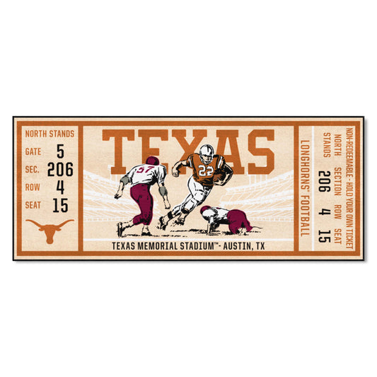 Texas Longhorns Ticket Runner Rug - 30in. x 72in.