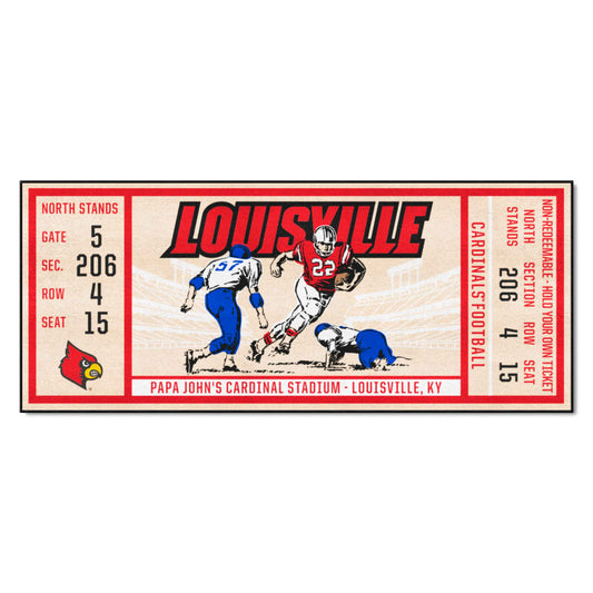 Louisville Cardinals Ticket Runner Rug - 30in. x 72in.