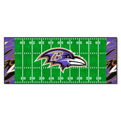 Baltimore Ravens Football Field Runner Mat - 30in. x 72in. XFIT Design - Baltimore Ravens