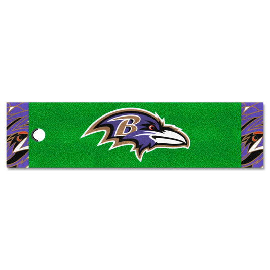 Baltimore Ravens Putting Green Mat - 1.5ft. x 6ft. - Baltimore Ravens