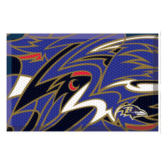 Baltimore Ravens Rubber Scraper Door Mat XFIT Design - Baltimore Ravens