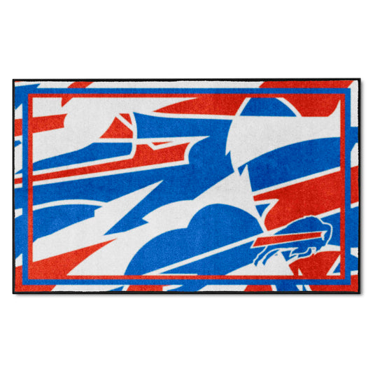 Buffalo Bills 4ft. x 6ft. Plush Area Rug XFIT Design - Buffalo Bills