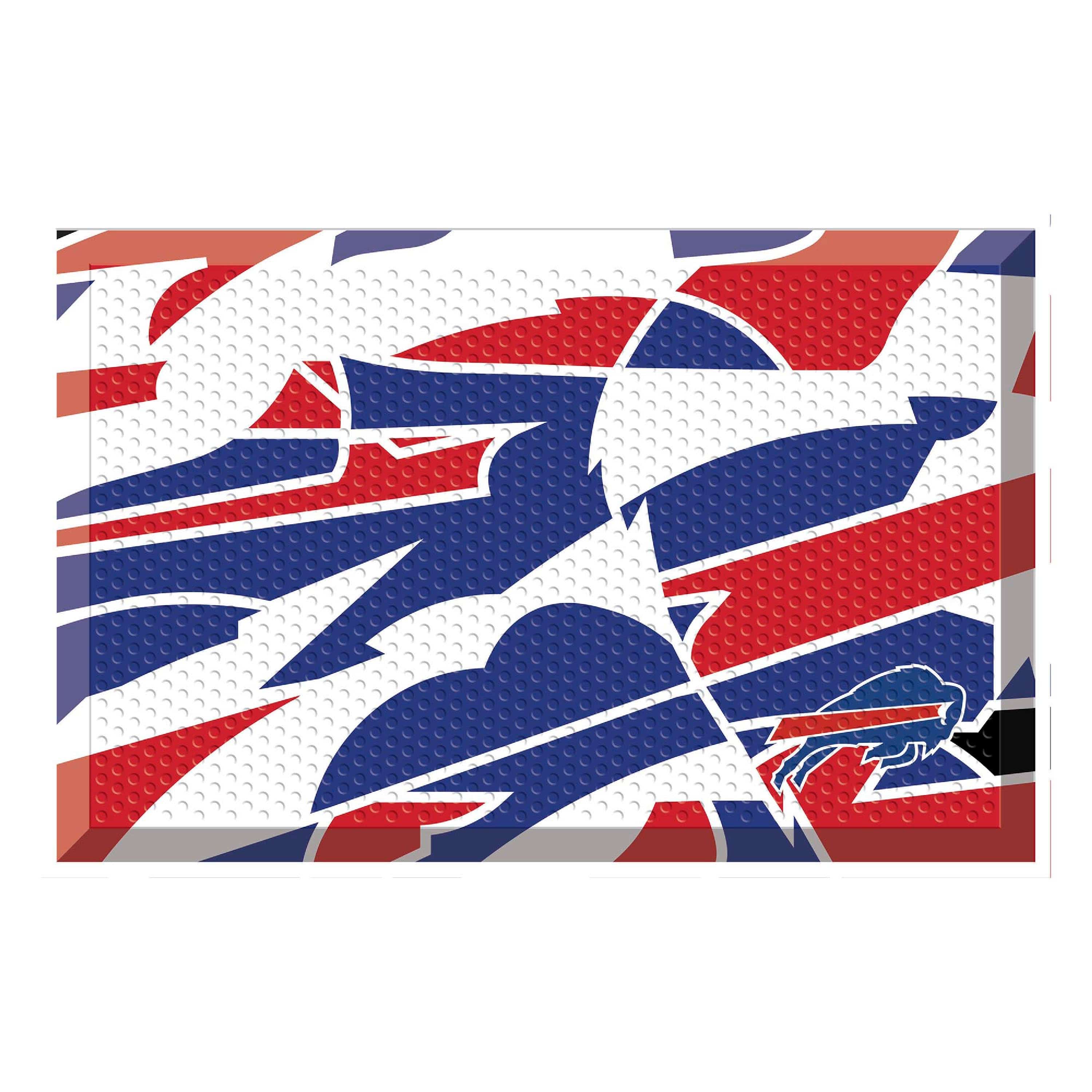 Buffalo Bills Rubber Scraper Door Mat XFIT Design - Buffalo Bills