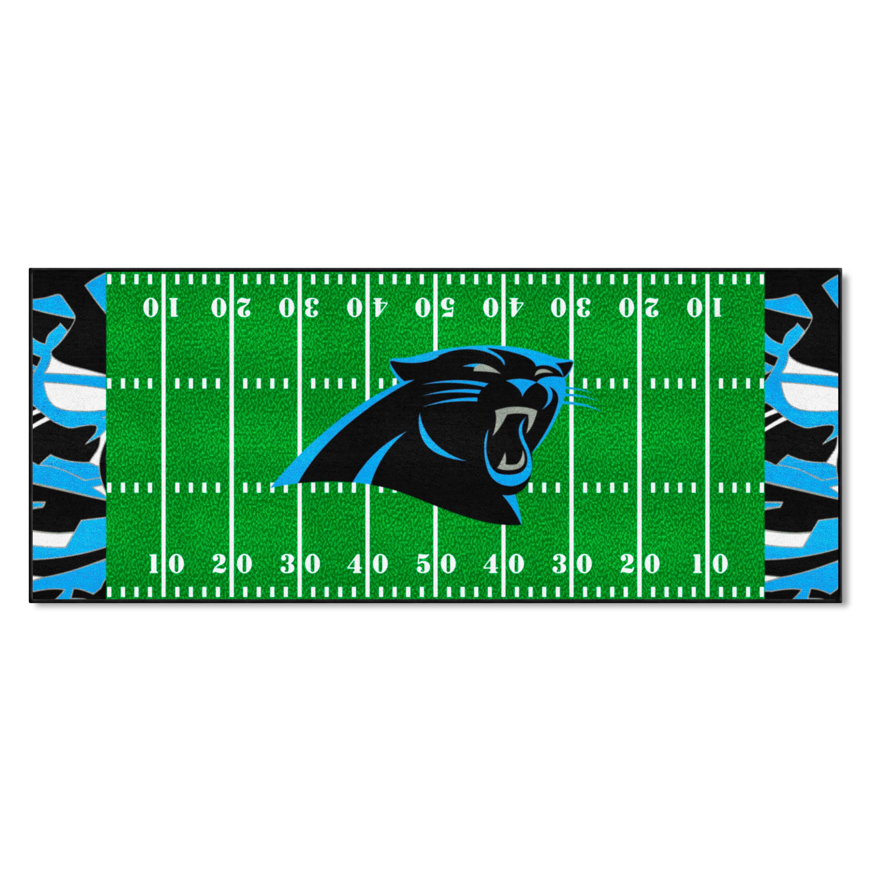 Carolina Panthers Football Field Runner Mat - 30in. x 72in. XFIT Design - Carolina Panthers