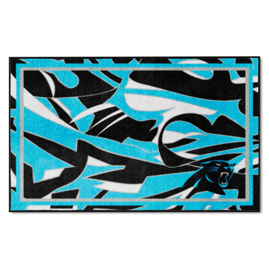 Carolina Panthers 4ft. x 6ft. Plush Area Rug XFIT Design