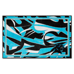 Carolina Panthers 4ft. x 6ft. Plush Area Rug XFIT Design - Carolina Panthers