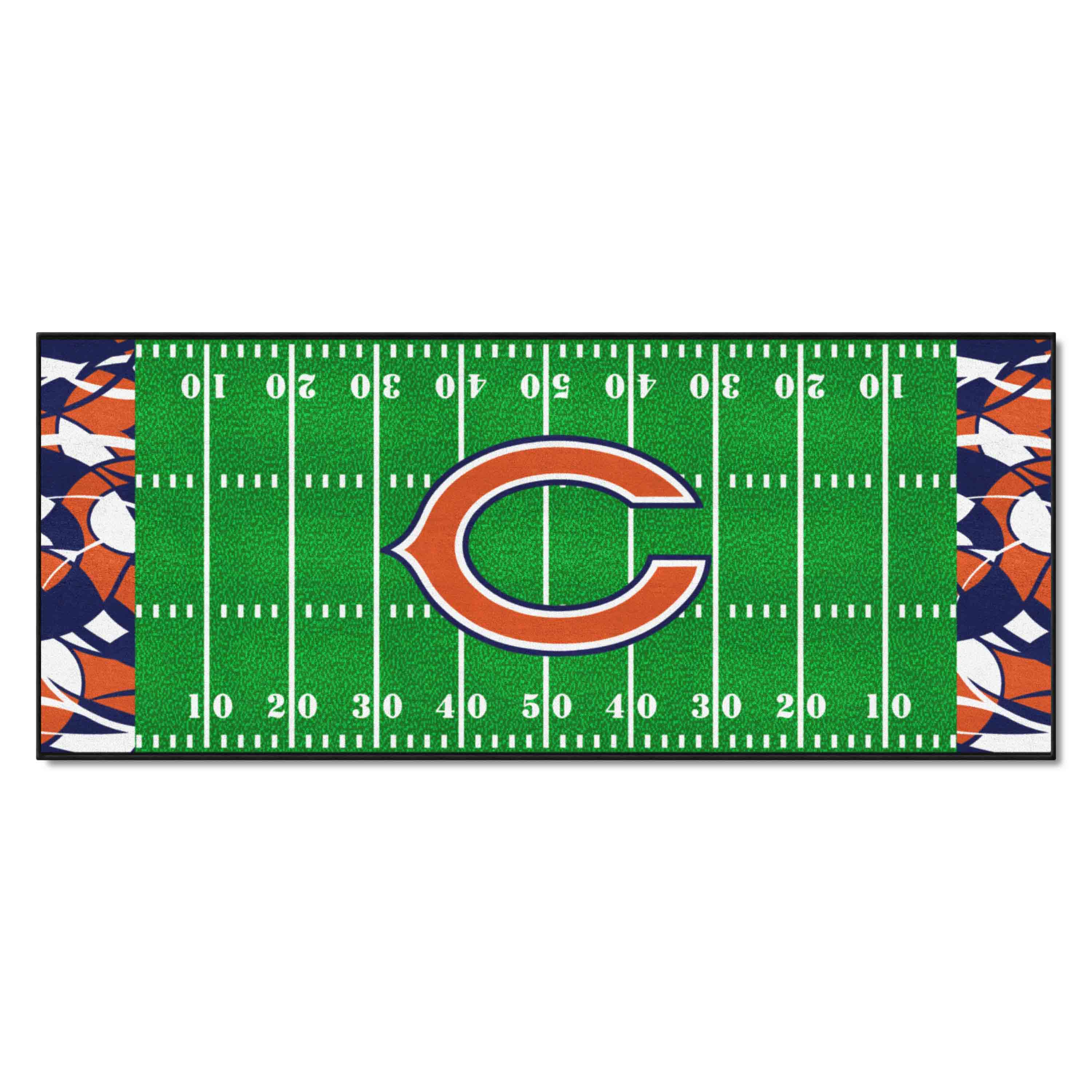 Chicago Bears Football Field Runner Mat - 30in. x 72in. XFIT Design